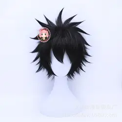 Аниме Мой герой Академии Даби парик Косплэй костюм Boku без герой Академии короткие черные синтетические волосы парики для вечеринок на