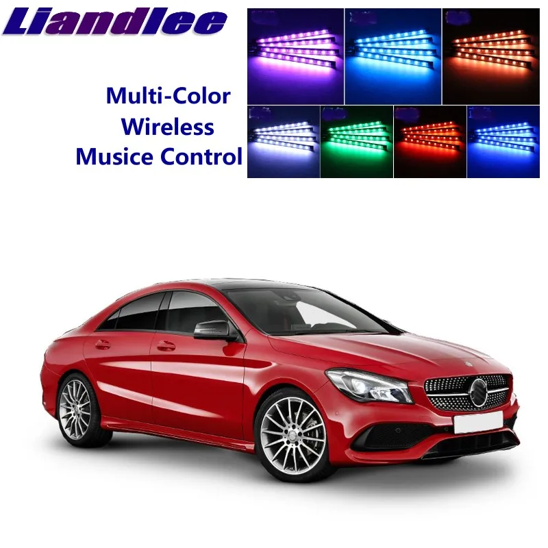 LiandLee For Mercedes Benz MB CLA Class Car Interior UnderDash FootWell Seat Accent Music Rhythm Ambient Light 09 - 