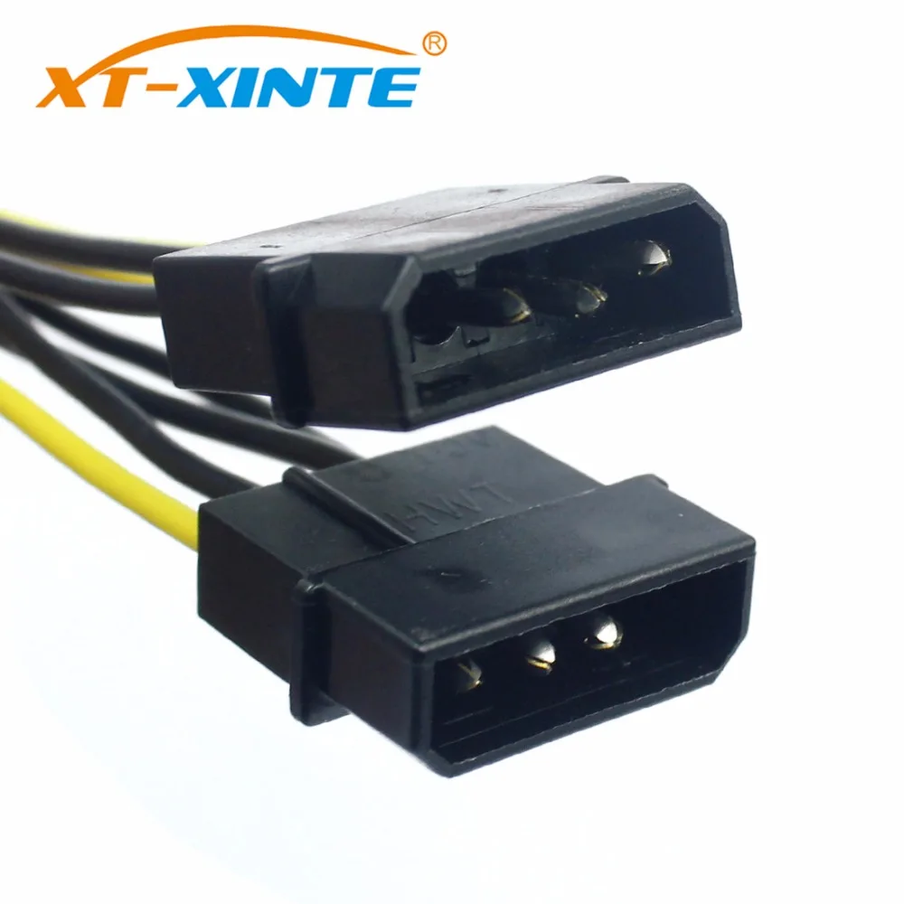 XT-XINTE Power Supply Cable 8Pin to Dual Large 4Pin CPU Adapter Cable for PC 4+4pin Power cables Wire for Miner Mining Bitcoin XT-XINTE Power Supply Cable 8Pin to Dual Large 4Pin CPU Adapter Cable for PC 4+4pin Power cables Wire for Miner Mining Bitcoin