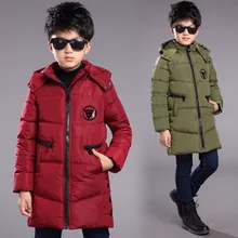 Kids boys winter padded jacket 2017 new baby boys fashion clothing big virgin warm coat 6/7/8/9/10/11/12/13/14 years