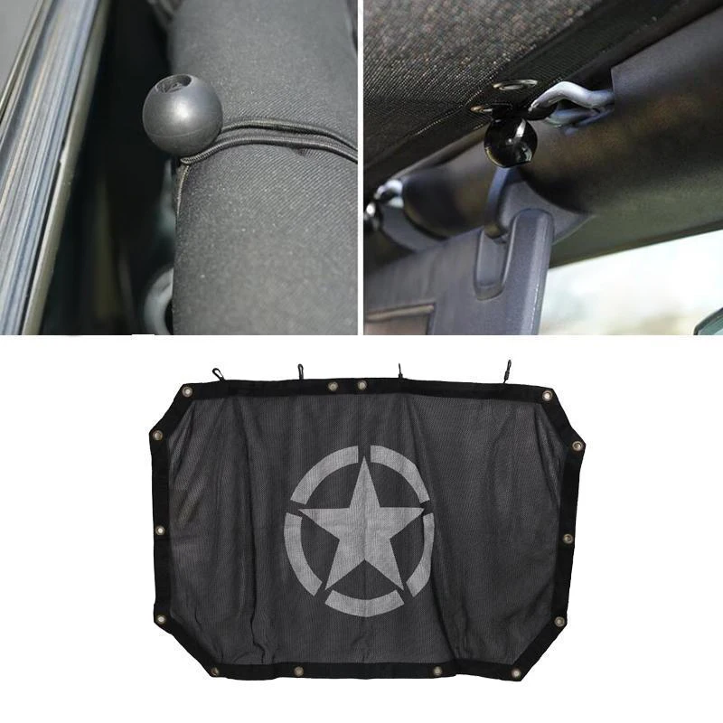 Черная Солнцезащитная сетчатая верхняя крышка JXLCLYL для Jeep Wrangler JK JKU 2 4Door 2007
