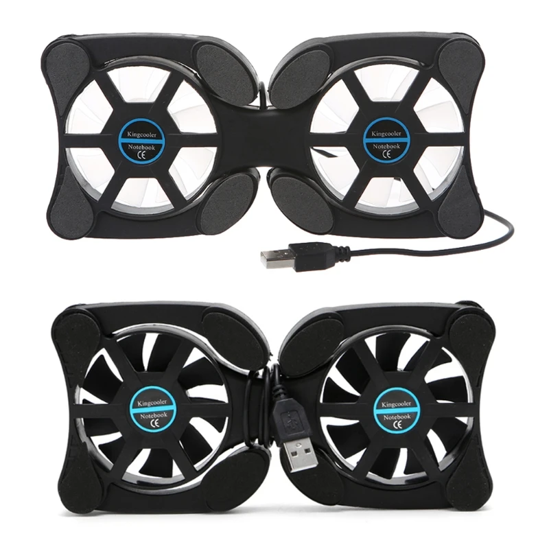 

Folding USB Dual Fan Cooler Cooling Pad Stand for PC MAC Laptop Notebook Macbook