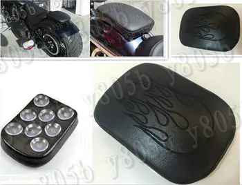 

Flame Leather Passenger Rear Seat Pad 8 Suction Cup For Yamaha VStar 400 650 1100 1300 Virago Xv 250 535 750 1100 Road Star