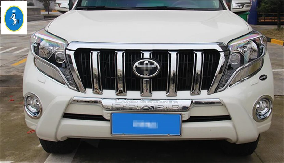 Yimaautotrims Chrome Front Grill Grille Molding Cover Trim For Toyota Land Cruiser Prado FJ150