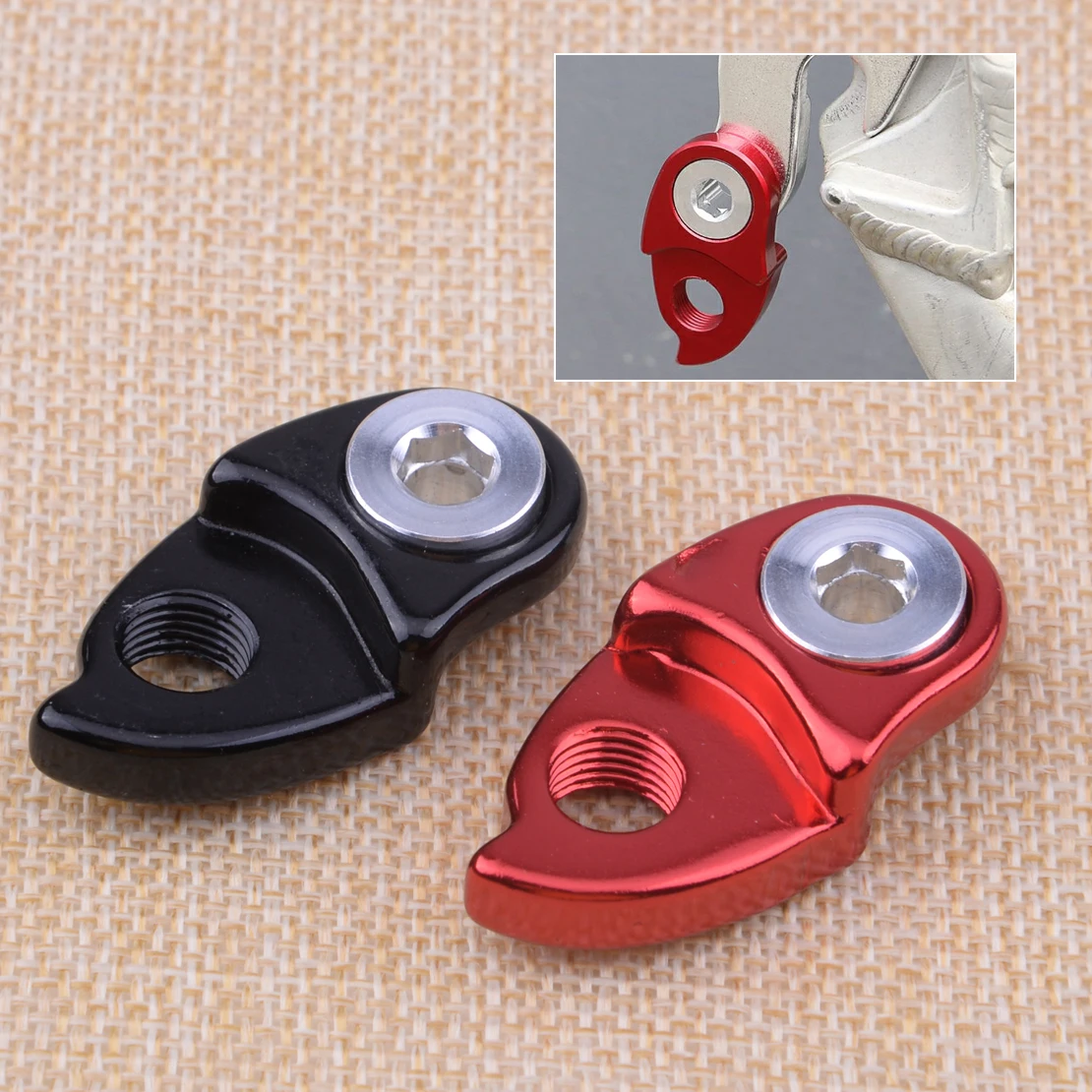 LETAOSK Red/Black Aluminum Bicycle Rear Hanger Derailleur Extender