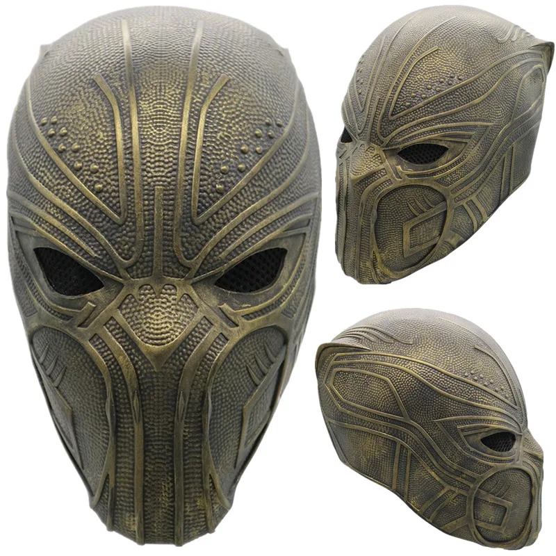 

Avengers Endgame Black Panther T'Challa Superhero Cosplay Masks Latex Full Head Gold Mask Helmet