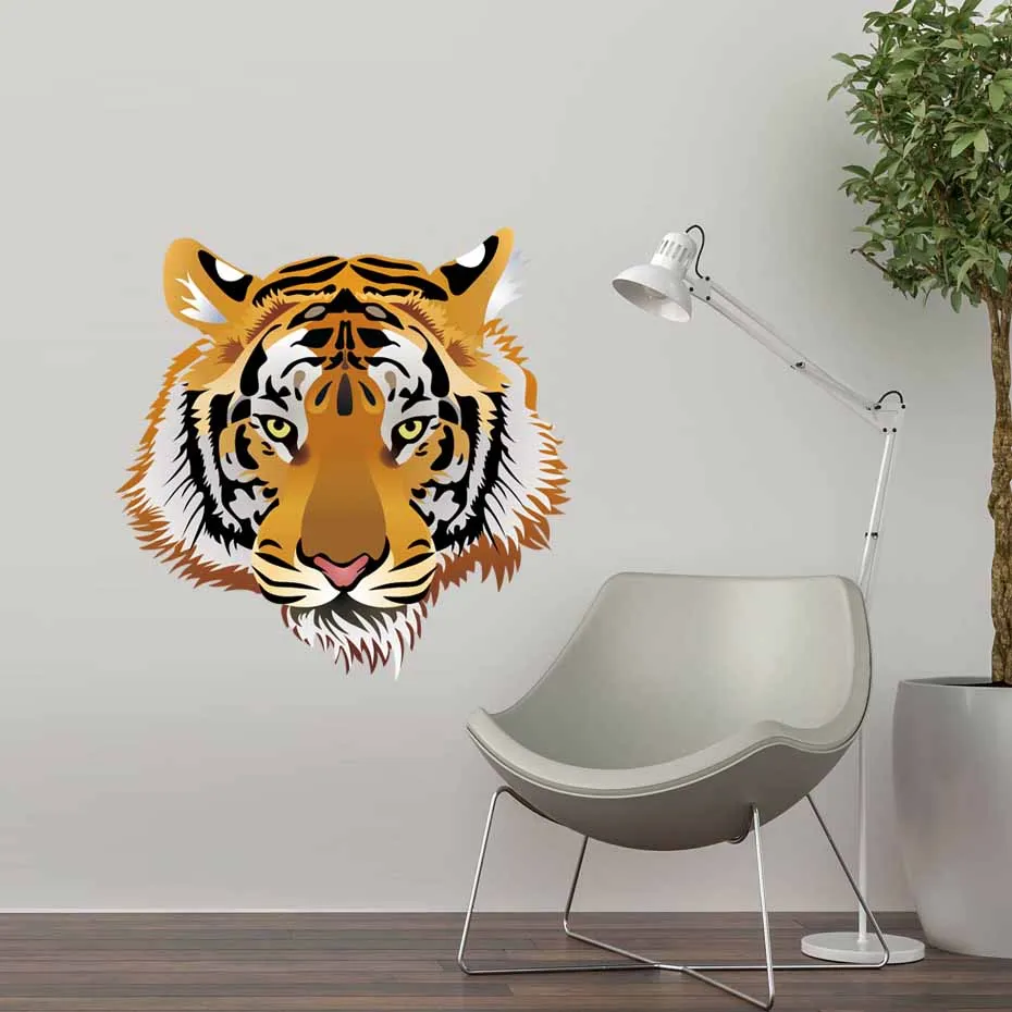 

Waterproof Animals tiger head Wall Sticker Tiger eyes Living Room decoration Removable Modern Fashionable Home Decor