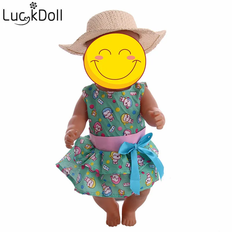 

Luckdoll Mini Doll Clothes Accessories Sun Hat is suitable for 18-inch American dolls and 43 cm baby doll toy holiday gifts.