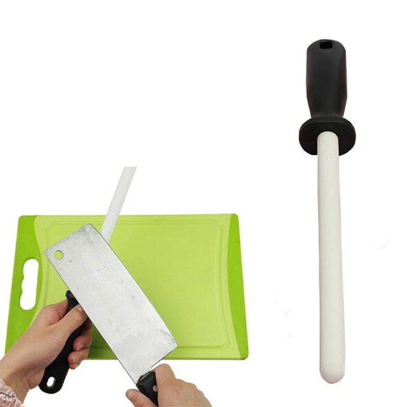 8 inch Ceramic Zirconia Rod Knife Sharpener with ABS Handle Durable Sharpening for Chefs Steel Knives