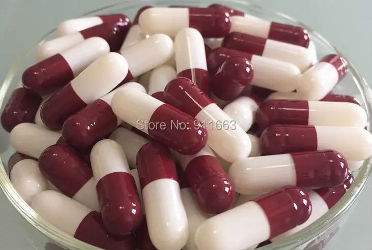 

2,000pcs 0 size vacant capsules! Purple red-white Colored empty gelatin capsule 0# (joined or seperated capsules available!)