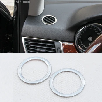 

2pcs ABS Car Interior Dashboard Side Air Condition Vent Outlet Ring Cover Trim For Mercedes Benz GLK X204 ML W124 GL X164