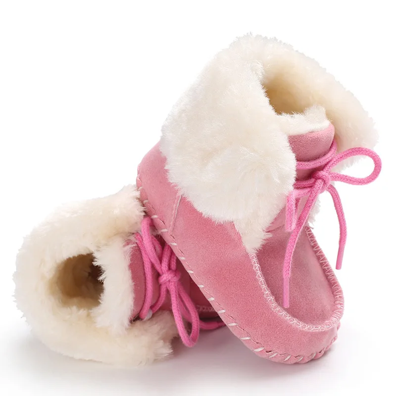 Зимние теплые ботинки с мягкой подошвой для маленьких мальчиков и девочек