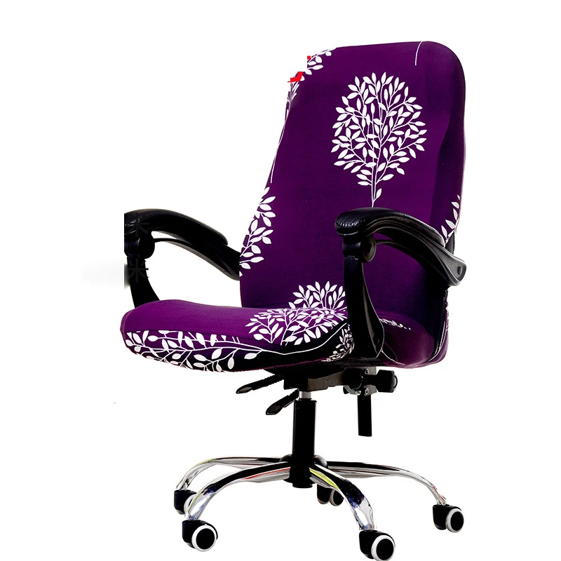 Офисный чехол на компьютерное кресло с боковой рукояткой эластичный Чехол для стула Recouvre шезлонг стрейч вращающийся чехол для стула
