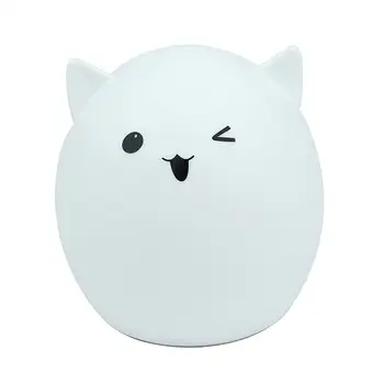 

LED Children Night Light 7-Color Silicone Soft Baby Nursery Lamp (Cute Pig)