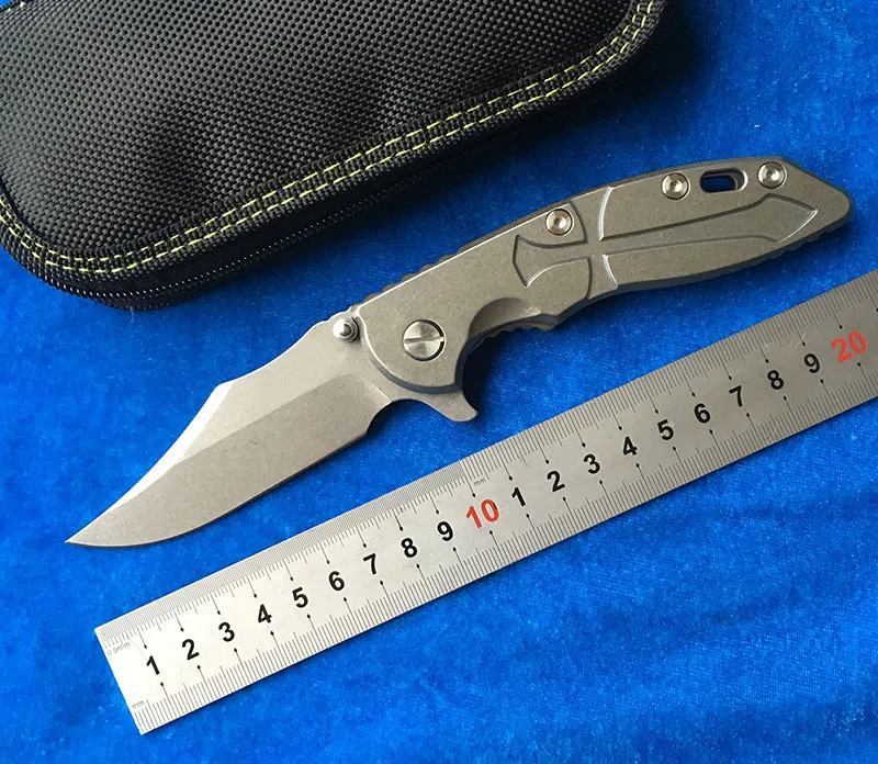 Дешево LOVOCOO Флиппер XM18 M390 лезвие Флип складной нож шарикоподшипник titanium охота открытый карман нож выживания EDC инструмент