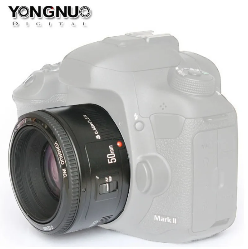 Объектив YONGNUO YN 50 мм F1.8 AF/MF с большой апертурой и автофокусом для Canon EOS 60D 70D 5D2|yn