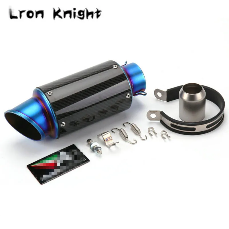 Para YAMAHA YZF-R1 YZF R1 FZ1 MT-07 XJ6 MT-09 YZFR125 MT 07 09 Universal 51mm motocicleta silenciador de escape fibra de carbono la CESPAP