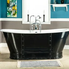 6" CUPC одобрено отдельно стоящая Роскошная железная Крытая Ванна плинтус чугунная Ванна 1008-5