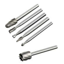 6 Pcs HSS High-Speed Steel Rotating Rotary File Grinding Head Electric Grinding Wood Carving Engraving Accessories Tools set 6 Pcs HSS High-Speed Steel Rotating Rotary File Grinding Head Electric Grinding Wood Carving Engraving Accessories Tools set