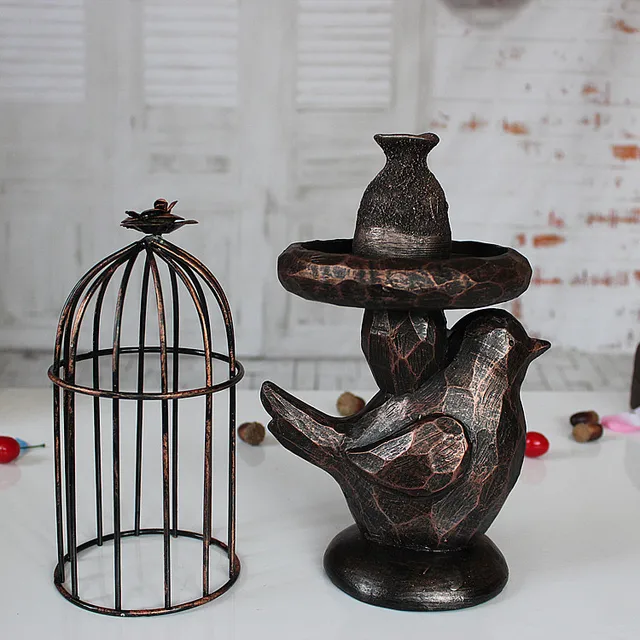 7902 Fer Forgé Oiseau Cage Oiseau Cage Fleur Décorations Bureau C Décoratif Fleur Panier Fleur Décoration Dans Figurines Et Miniatures De Maison