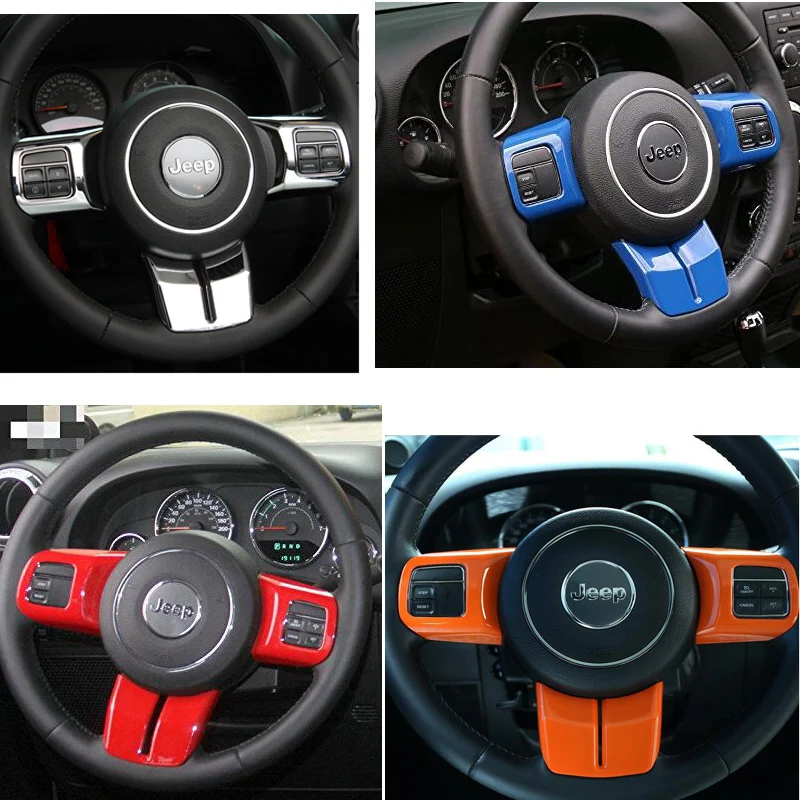 Накладка на рулевое колесо 5 цветов для Jeep Wrangler Jk Sahara Rubicon & Compass Patriot Set 2011 2016|wheel