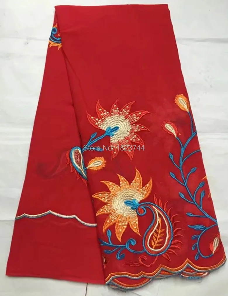 (5 yards/lot) ACF7729-4 Multi-color guipure African cotton fabric embroidered Swiss voile lace Nigerian sewing textile | Дом и сад