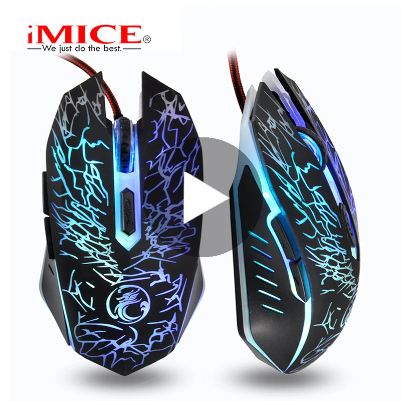 

iMice Game Gaming Mouse Gamer Wired With Backlight Cable Wire RGB For Computer PC Laptop Ergonomic Mause Rato Gamerskaya Optical