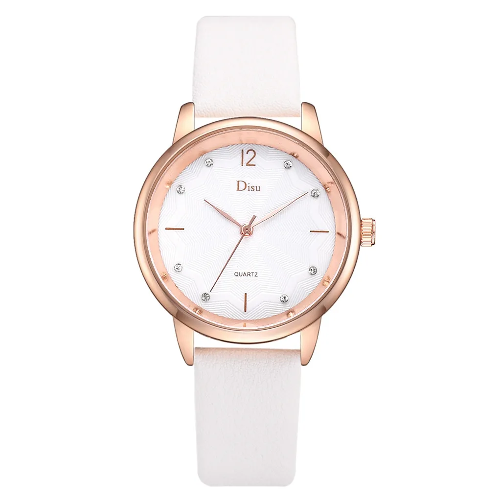 DISU модные часы женские Ретро маленький циферблат Простые повседневные часы высокого качества женские кварцевые наручные часы relogio feminino часы подарок
