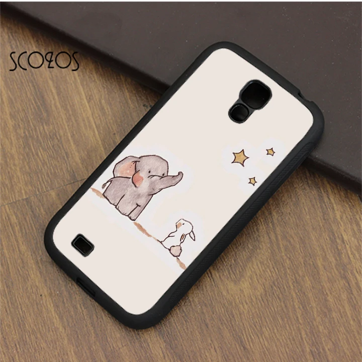 SCOZOS CUTE ELEPHANT AND RABBIT Star Style case cover for samsung galaxy S3 S4 S5 S6 S7 S8 edge note 3 4 5 |