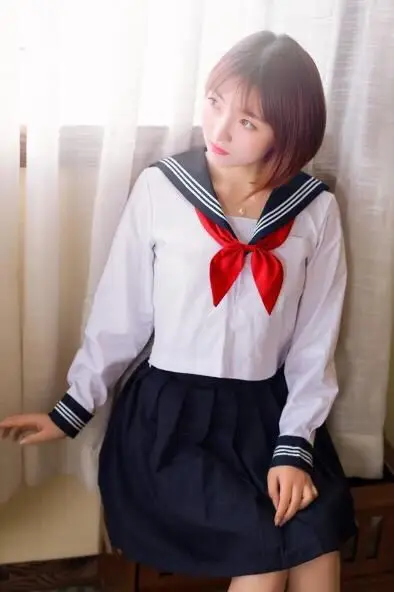 Navy Sailor Cosplay Costumes Women Girls Student High School Uniform Kawaii JK Suit Harajuku Anime Blouse+skirt Clothing Set