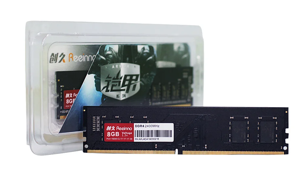 Reeinno оперативная память 4 ГБ/8 ГБ DDR4 2400 МГц 1,2 в PC4-19200 17-17-17-39 CL = 17 Тип интерфейса 288pin одиночный модуль оперативной памяти 4 Гб памяти DIMM рабочего стола