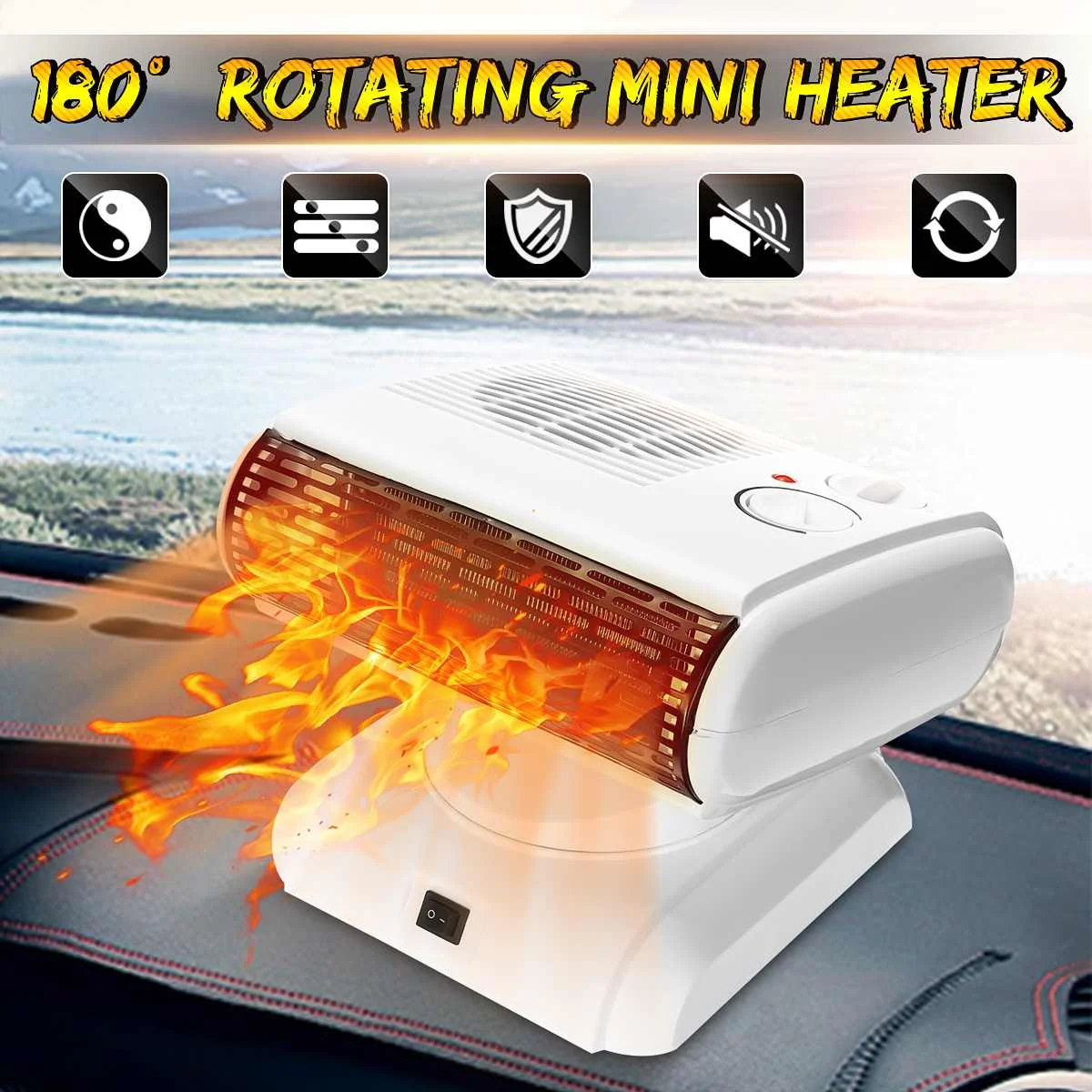 

3 Level Electric Portable Heater Energy Saving Warm Blower Air Conditioning Fan Cold Shake Head Radiator Warmer For Office Home