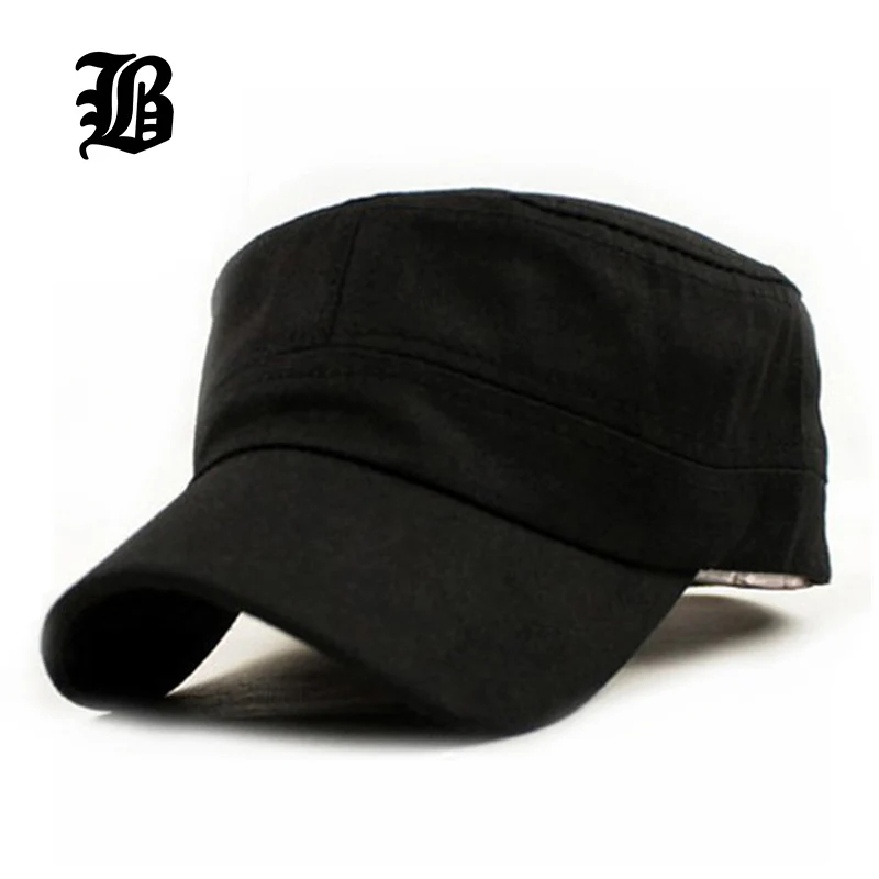 [FLB] 2017 새로운 1PC 클래식 여성 남자 Snapback 모자 빈티지 육군 모자 사관 생도 군사 순찰 모자 Gorras Baseball Unisex Hats