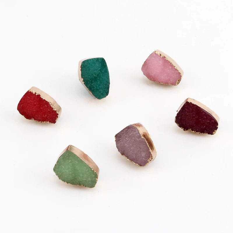 

Dayoff Female Slopes Geometric Colorful Earings Women Jewelry Irregular Resin Stone Stud Earrings Earstuds Gift E133