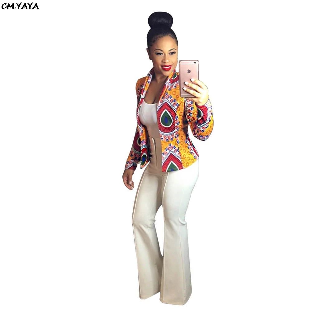 

women new indie folk print long sleeve open stitch slim blazers vintage lady classic tops coat 3099