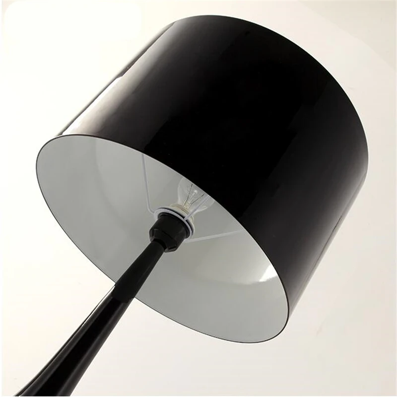 Белый/черный металлический Алюминий абажуры современный Настольный светильник Nordic LED Настольная лампа Дизайн Office Desktop, средний Dia.30cm H50cm, tll-308