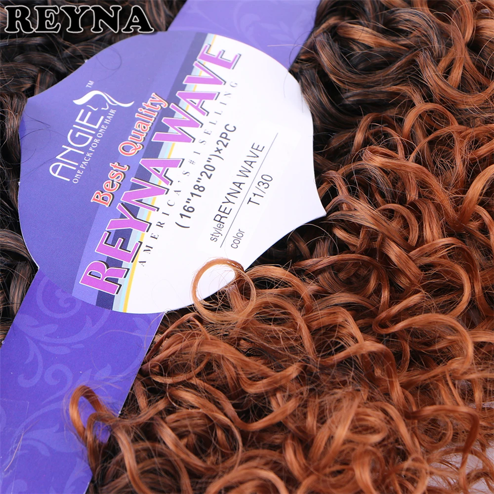 Reyna water wave hair bundle 6 pieces one set Synthetic hair extension tissage fiber hair weaving