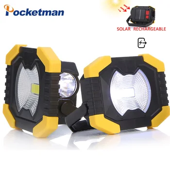 

Portable Solar energy Light Spotlight Work Light USB Rechargeable Flashlight Built-in 2400mAh Battery For Repair Camping