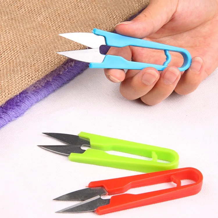 Multicolor Scissors Trimming Nippers U Shape Clippers Sewing Embroidery Thrum Yarn Stainless Steel 1pcs sewing accessories