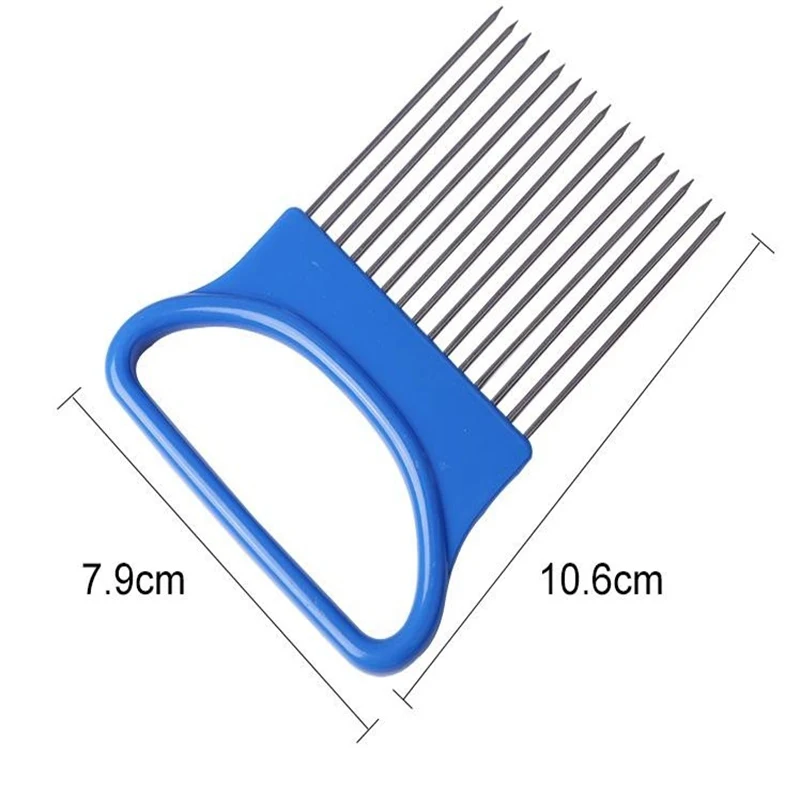 Для лука, из нержавеющей стали слайсер Вилка фрукты и овощи стейк мясо нить свободные Кухонные гаджеты ряд вставлено нежное мясо иглы сосны