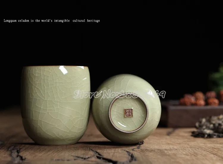 1 шт шесть цветов Китайский Longquan Celadon фарфоровая кунг-фу чайная чашка чайное блюдце чаша для чая 155 мл, китайский чайник кофейная чашка