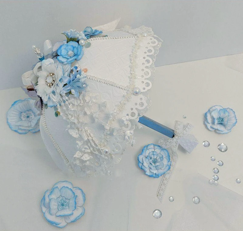 3D кружевной зонтик с бабочкой металлические режущие штампы для скрапбукинга DIY альбом открыток украшения трафарет