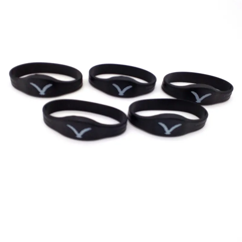 

125KHz RFID Silicone Chip Wristband Bracelet Magnetic Wristband With EM4305 Writable Copy For Access Control Card Waterproof