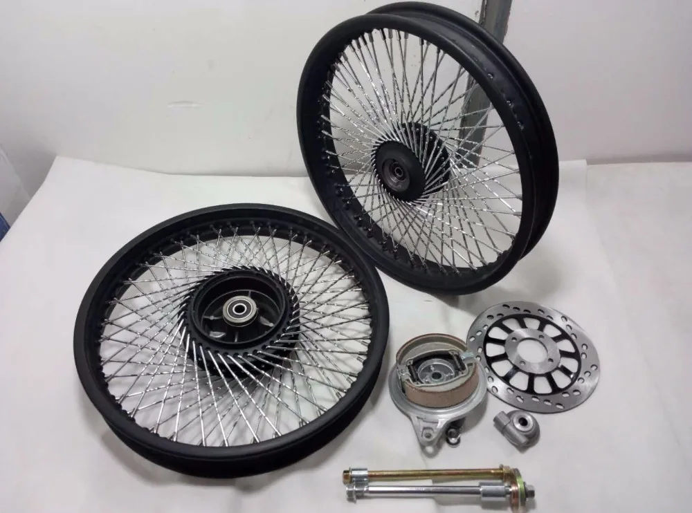 CG125 YBR125 травяной трекер GN125 GN250 17/18 дюйма передние и задние 72 спицы черная модель с