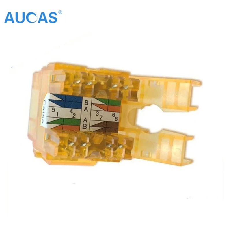 Высокоскоростной прозрачный разъем AUCAS CAT6 5 шт. модуль разъема для ключей RJ45