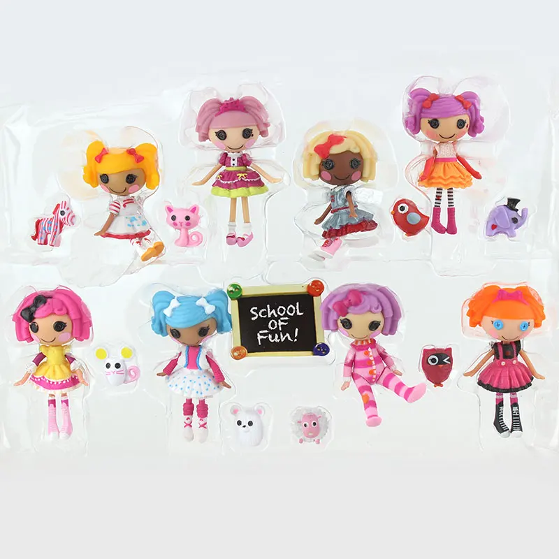 

3 Style 8pcs Doll +Accessories 3Inch Original MGA Lalaloopsy Dolls With Accessories Toy play