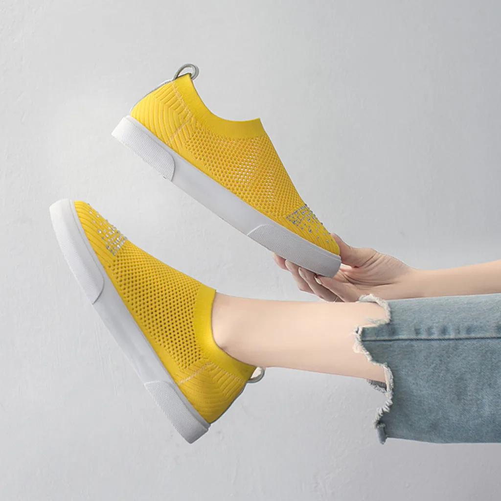 

SAGACE Women Mesh Sneaker Vulcanized Shoes Lazy Shoes Comfortable Ladies Shoes Spring Soft Slip On Women Single Shoes