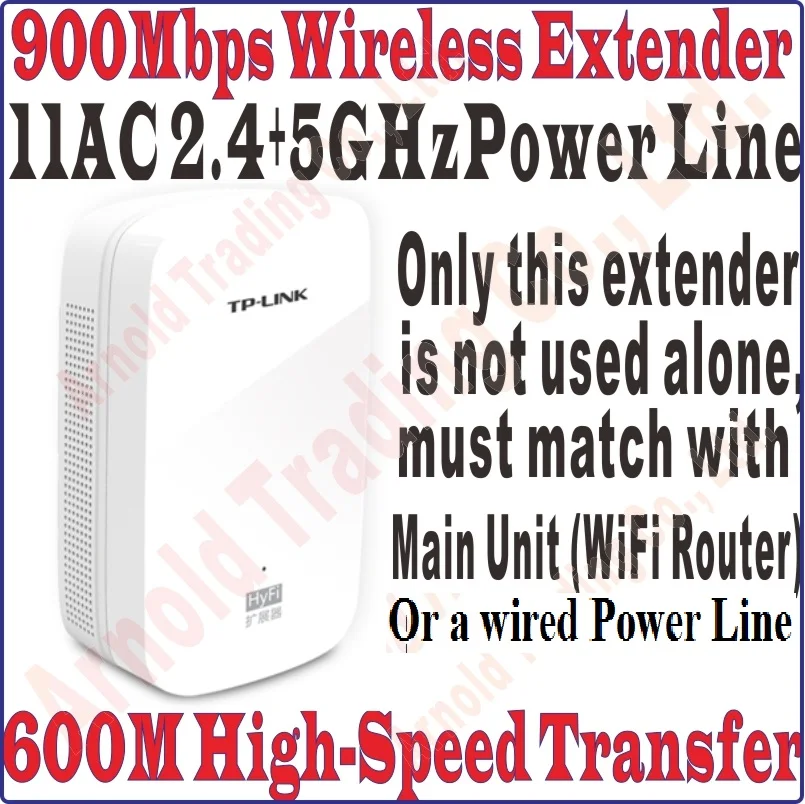 TPLink один универсальный WiFi удлинитель 900 Мбит/с сетевой адаптер удлинитель 2,4 ГГц 400 м 5 ГГц 433 м WiFi Беспроводная точка доступа удлинитель