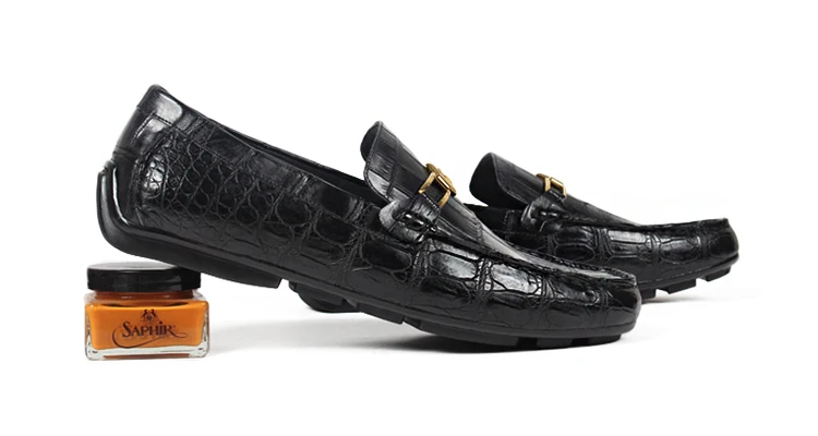 Vikeduo/; Роскошные модные вечерние мокасины ручной работы; повседневные дизайнерские мокасины из натуральной крокодиловой кожи; Мужская обувь из крокодиловой кожи