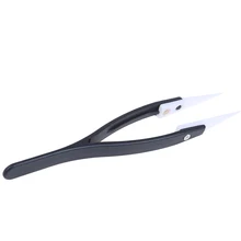 1 шт., антикислотный пластиковый пинцет с керамическим наконечником, тонкие острые наконечники с термостойкостью 130x10 мм, антистатические, антимагнитные